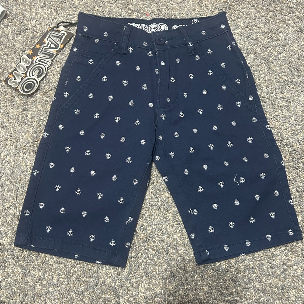 Tango Kids Navy Anchor Pattern Shorts